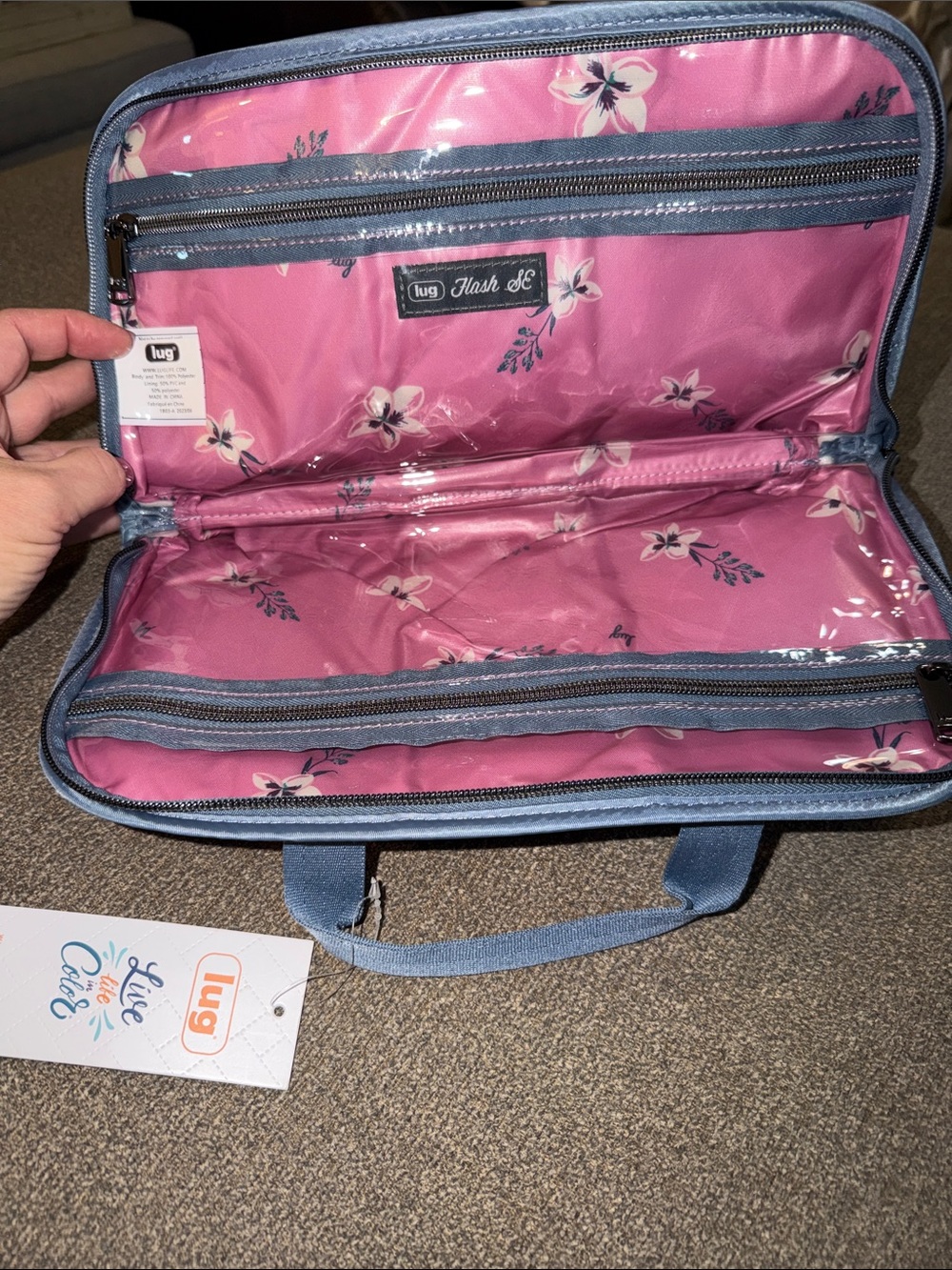 Lug - Flash SE Cosmetic Bag - Blue Moon - NWT - Picture 3 of 3